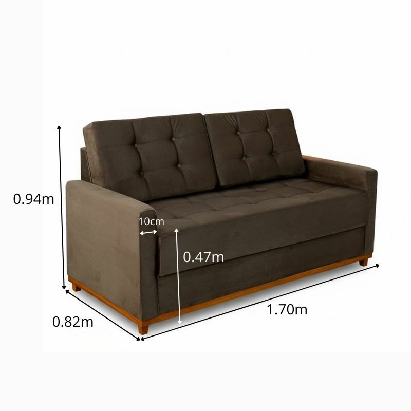 Sofá 3 Lugares Creta Larg. 1.80m Linho Bege 24 - Molas bonnel - Imagem 17