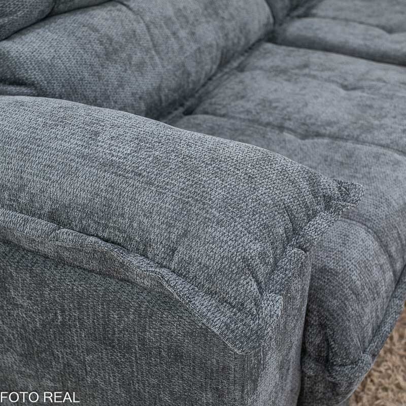 Sofá Retrátil Reclinável Itauna 2.50m Chenille Grafite 573 D28 Soft - Molas Ensacadas - Imagem 8
