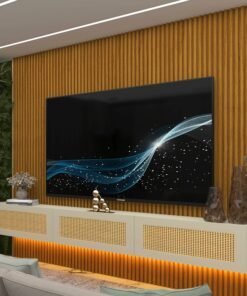Home Suspenso até 85" Supremo Ripado 218 Naturale com Nicho Native Off White - GELIUS