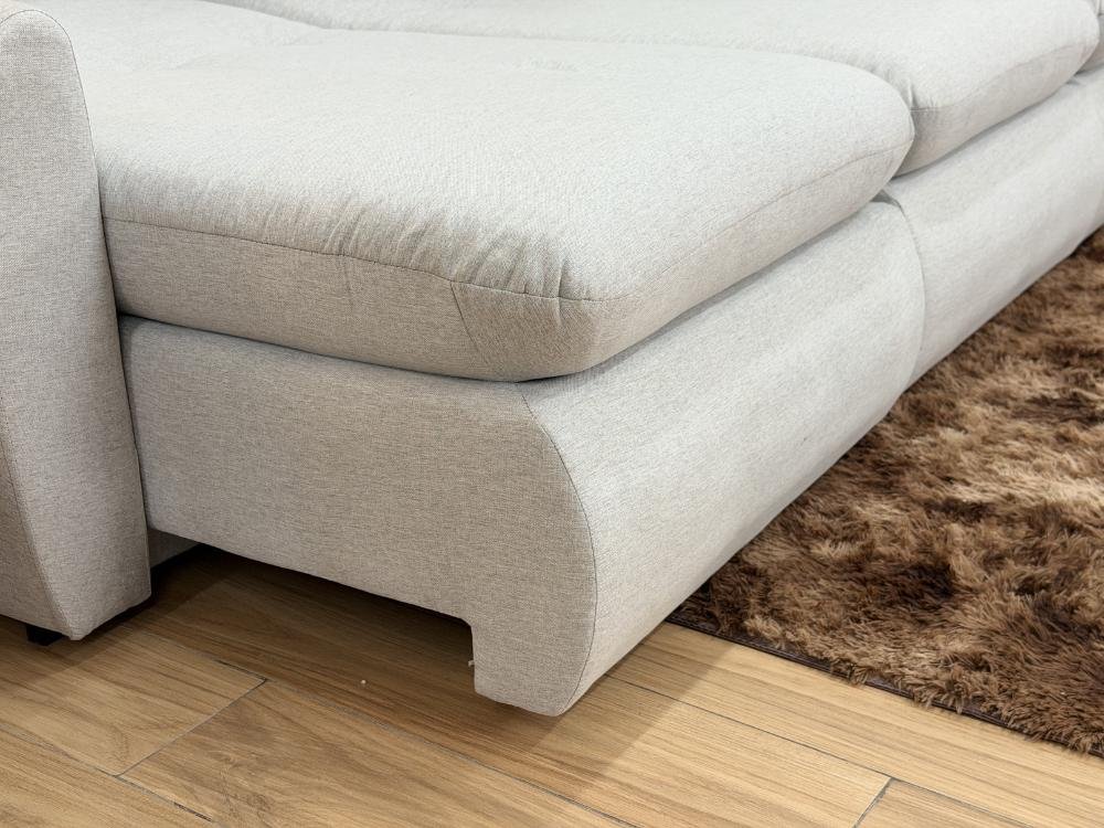 Sofá Cama Retrátil Reclinável Amaranto 2.70m 3 Módulos 80 - Cinza Linho - Imagem 7