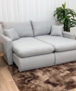 Sofá Cama Retrátil Reclinável Amaranto 2.10m Mod.90 - Capuccino Veludo
