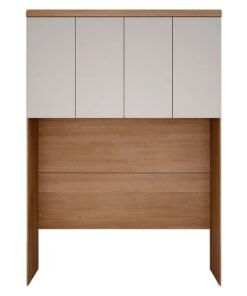 Modulado Aéreo Rizon Cumaru/Fendi Fosco 4 Portas 2 Prateleiras 100% MDF Larg. 1.67m - Novo Horizonte