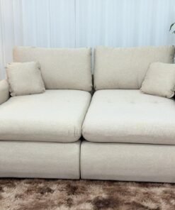 Sofá Cama Retrátil Reclinável Amaranto 2.30m Mod.100 – Bege Linho