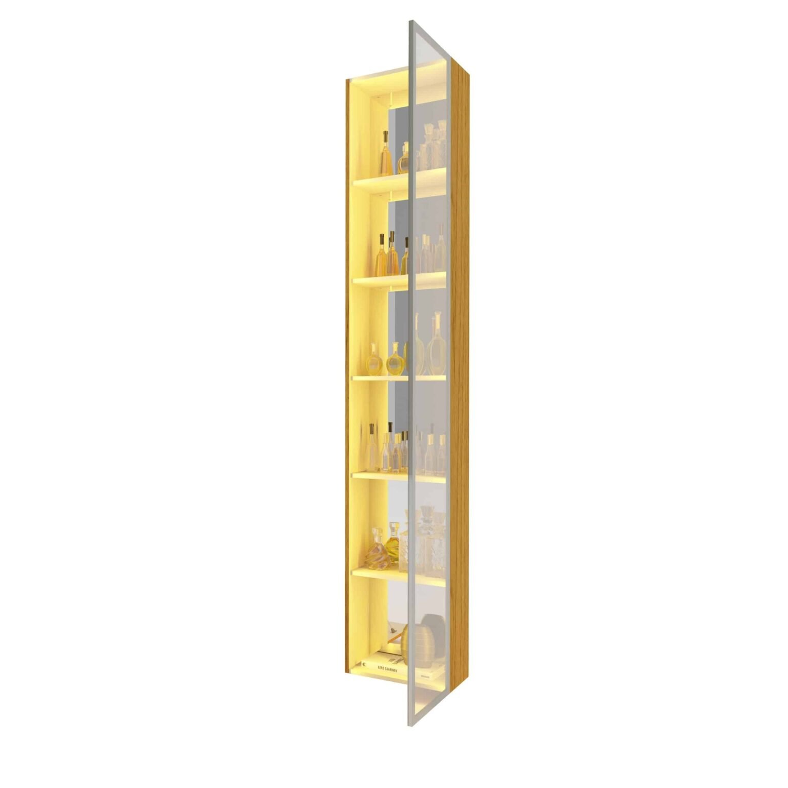 Painel até 85″ Nobre 230 Naturale + Rack Nobre 210 (Pés de Vidro) Off White/Naturale com Duas Torres Naturale – GELIUS (ESPECIAL) - Imagem 3