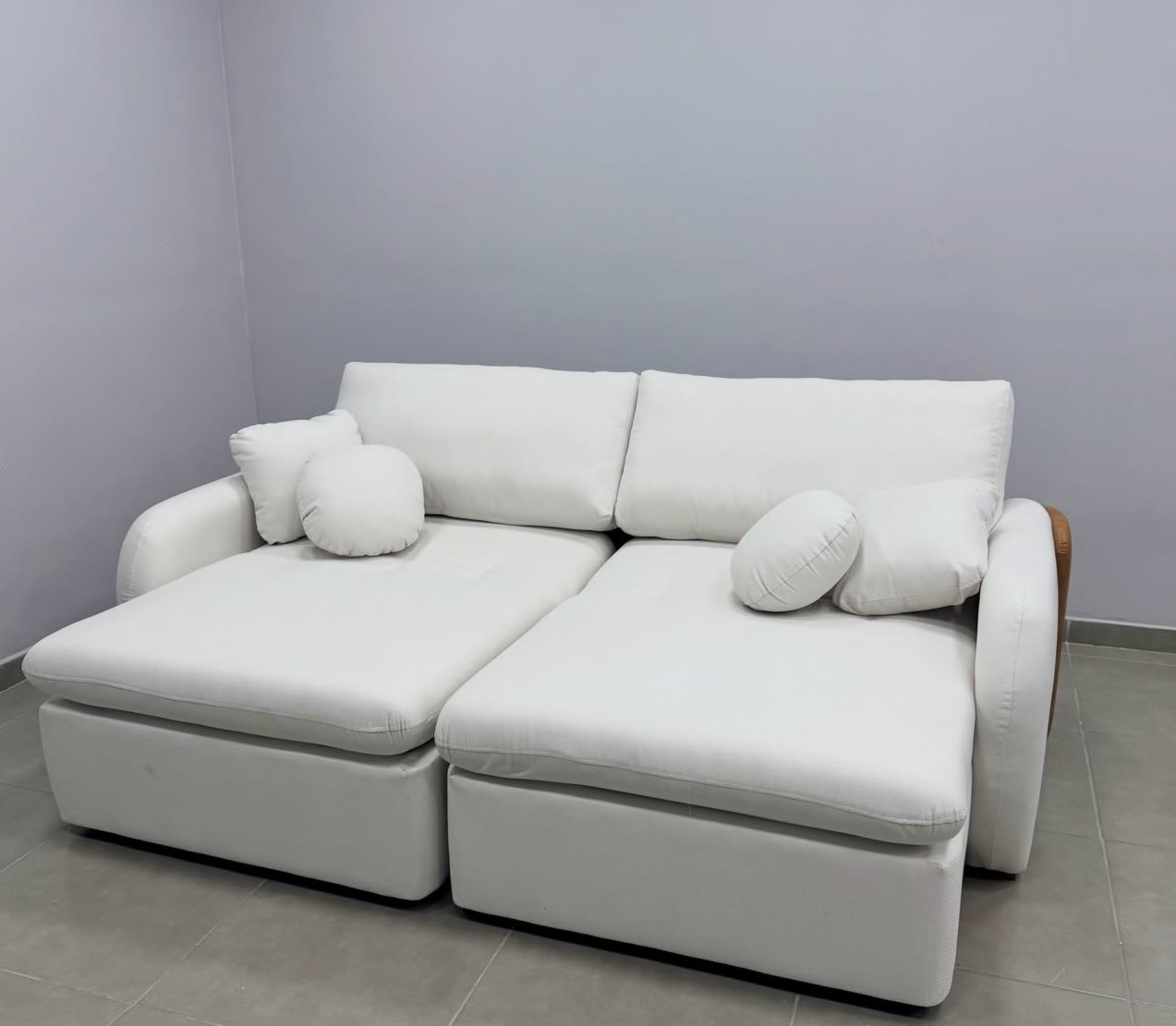 Sofá Cama Organ em Linhão 230cm com Molas Ensacadas Retrátil 4 Lugares Dora Bela - Imagem 7