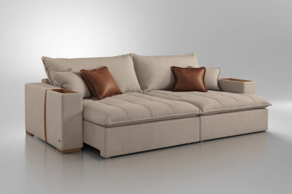Sofa Cama Retratil Mariah 2.50m - Idealle - Imagem 3