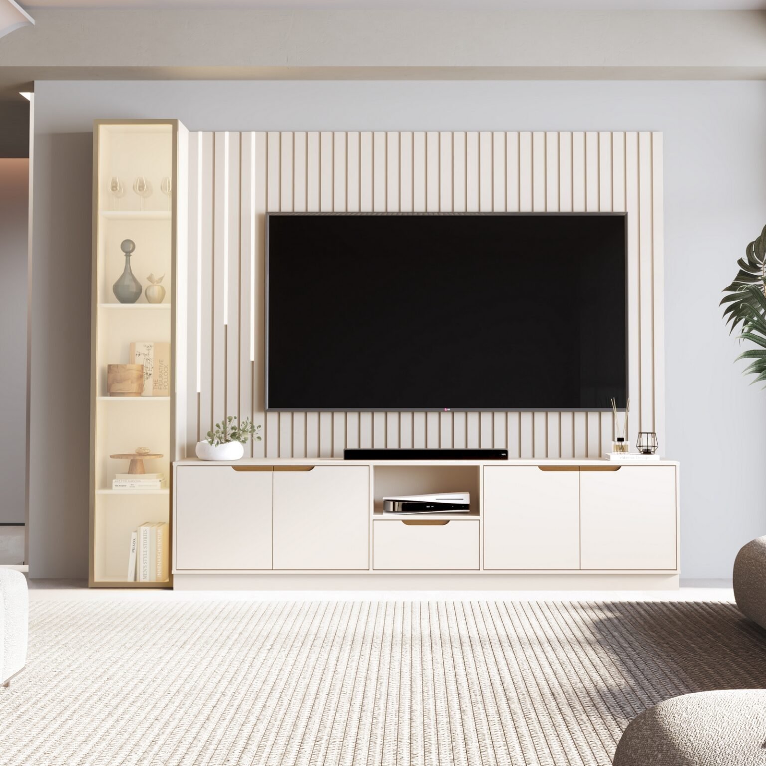 Home Tucumã Plus/Bancada 2.3 (Cascata) + Torre Modular 2.2 Off White – JB BECHARA (ESPECIAL) - Imagem 2