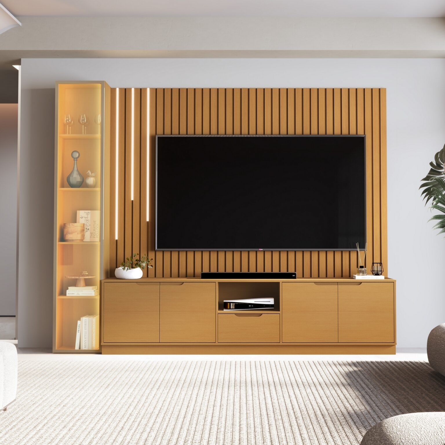 Home Tucumã Plus/Bancada 2.3 (Cascata) + Torre Modular 2.2 Off White – JB BECHARA (ESPECIAL)