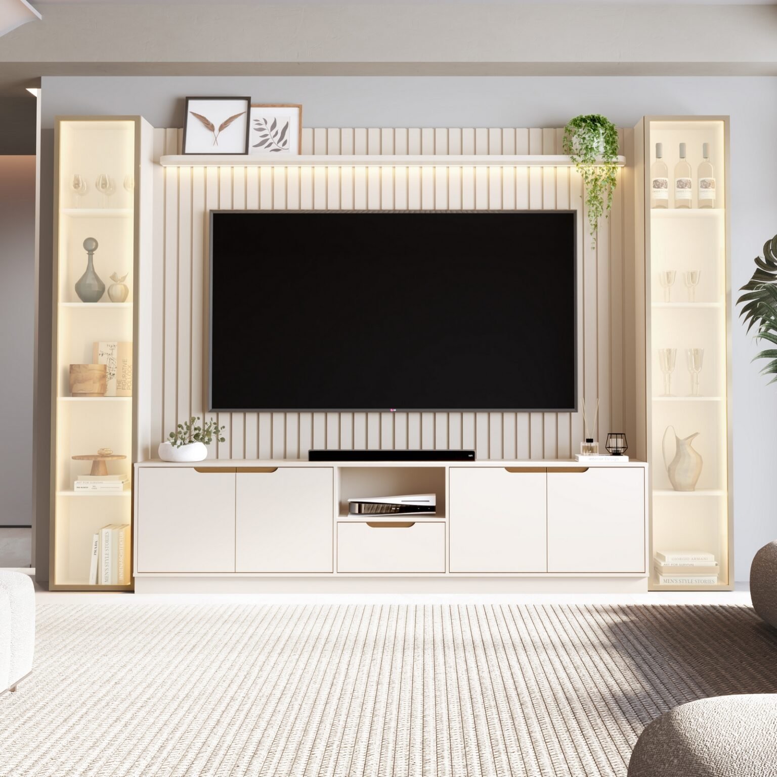 Home Tucumã Slim/Bancada 2.3 + Duas Torres Modular 2.2 Nature – JB BECHARA (ESPECIAL)